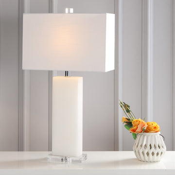 Tiggie 27" Alabaster LED Table Lamp - JONATHAN Y